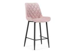 Барный стул Баодин велюр розовый / черный (50x62x100)
