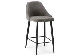Барный стул Джама темно-серый / черный матовый (46x53x90)